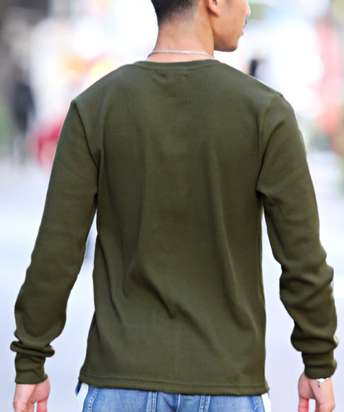【新品】ドゥーズィエムクラス　ヘンリーワッフルロングTシャツ 000000612516_1_JmaOqux.jpg