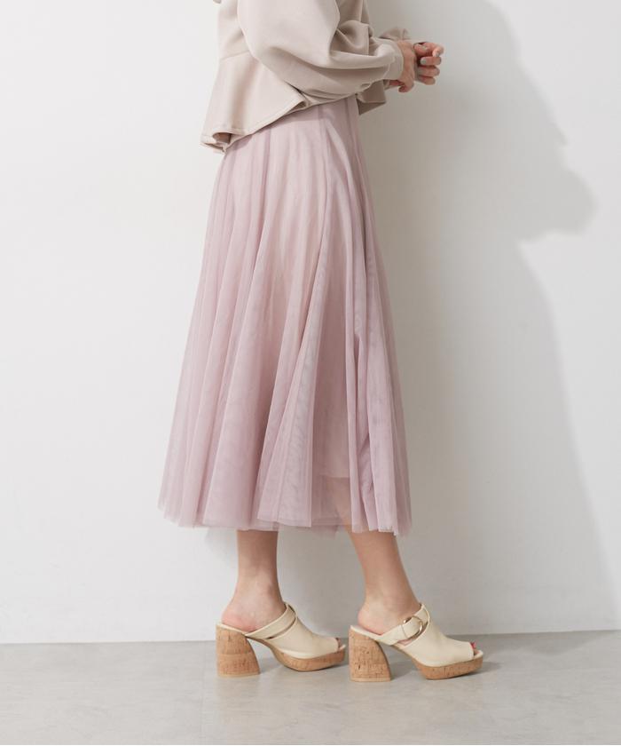 クーポン】【セール 30%OFF】チュールボリュームスカート