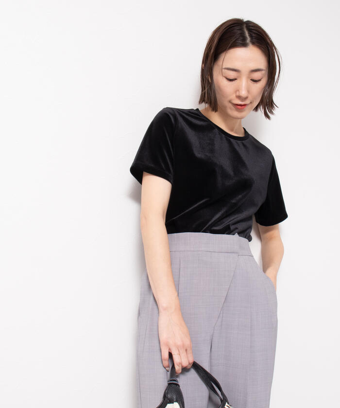 セール 40%OFF】＜飯豊まりえさん着用＞ベロアTシャツ(504778576