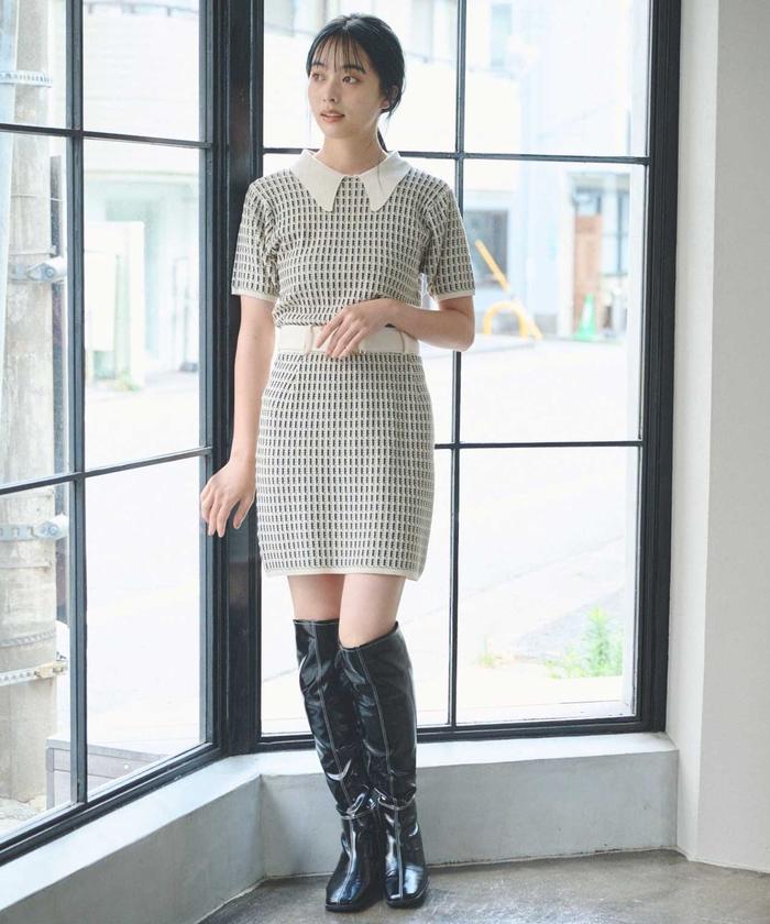 セール 50%OFF】ジャガードニットミニセットアップ(504842955 セール 50%OFF】ジャガードニットミニセットアップ(504842955