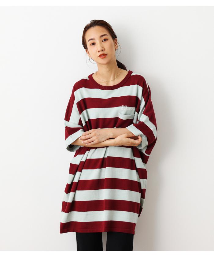 セール】LOGOドッキングニットワンピース(504845571) | ロデオ セール】LOGOドッキングニットワンピース(504845571) | ロデオ