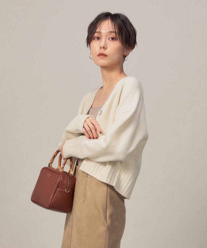 クーポン】【セール 50%OFF】MUSICカシミヤ混ショートVネック