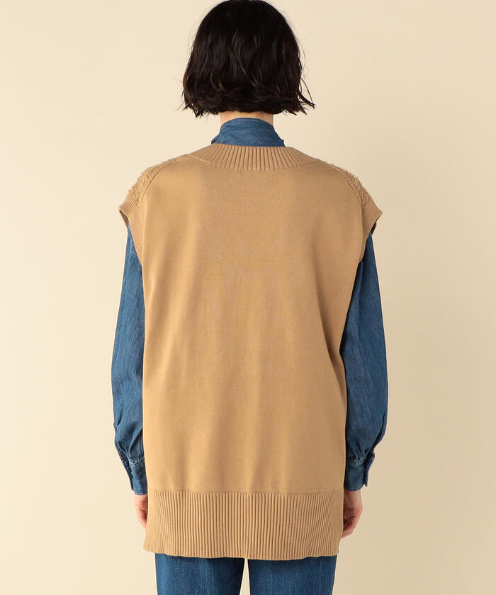 セール 60%OFF】◇【WEB限定】ツイード柄Vネックベスト