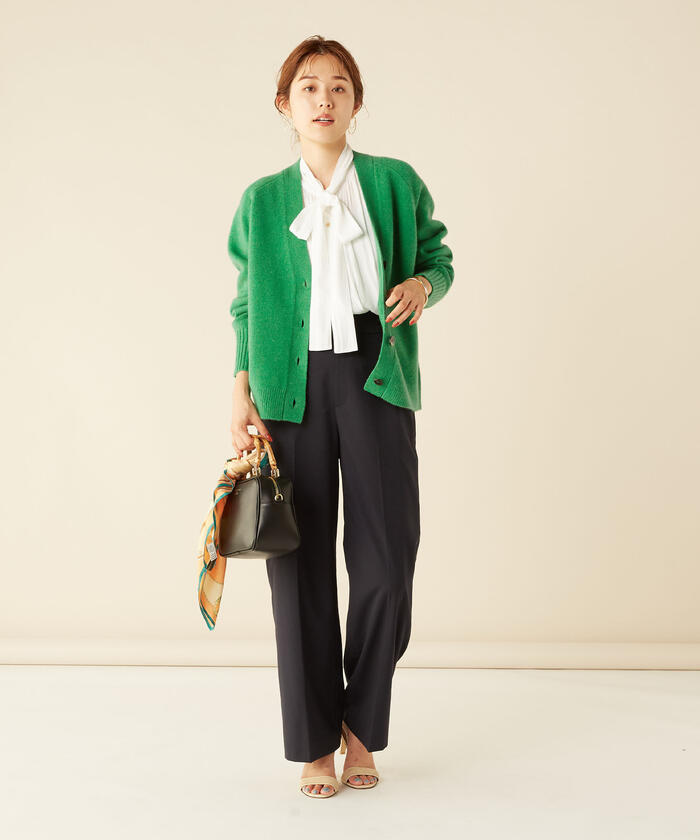 NOLLEY'S＊MUSICカシミヤ混ショートVネックカーディガン セール 40%OFF】MUSIC カシミヤブレンド天竺Vネックカーディガン