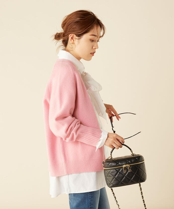 セール 40%OFF】MUSIC カシミヤブレンド天竺Vネックカーディガン