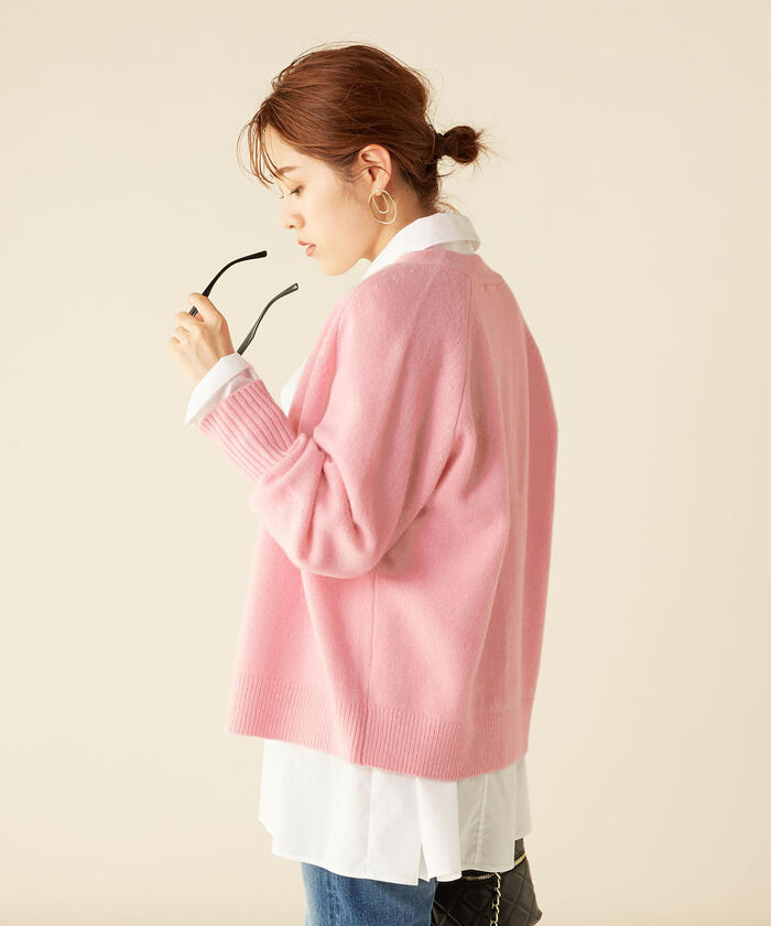クーポン】【セール 40%OFF】MUSIC カシミヤブレンド天竺Vネック クーポン】【セール 40%OFF】MUSIC カシミヤブレンド天竺Vネック