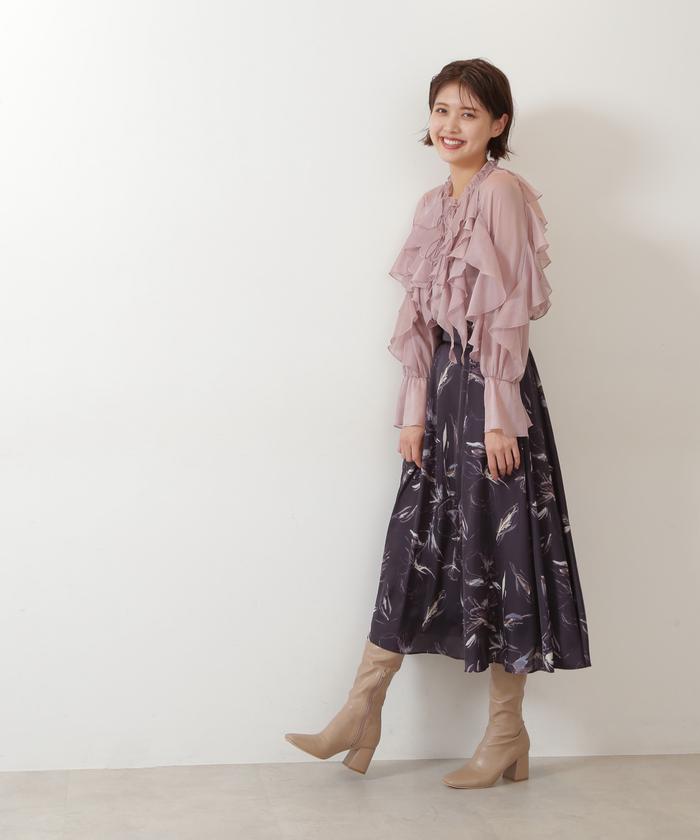 新品タグ付き❃JILL Stuart♡花柄キュロットスカート❁ JILL by STUART スカート フラワーモール刺繍スカート