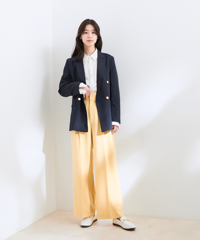 【美品】ダブルジャケット 金ボタン （Mサイズ）ネイビー 丈長 ビジネス セール 50%OFF】金釦ダブルジャケット(504853516) | ビス(VIS