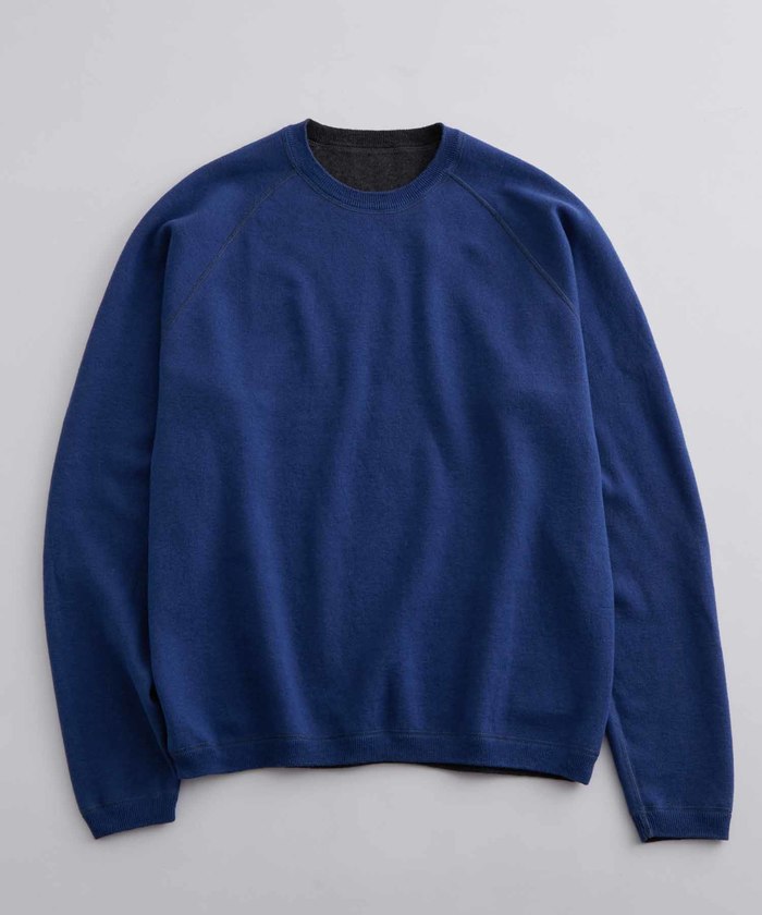ドラマ着用》カシミヤミックス リバーシブル ニットプルオーバー ドラマ着用》カシミヤミックス リバーシブル ニットプルオーバー