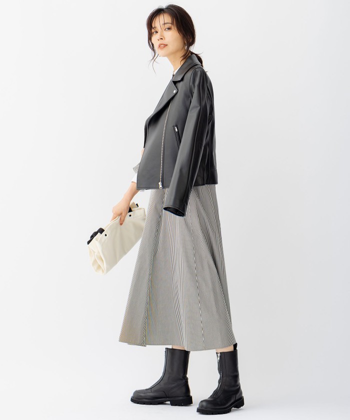 ラムレザー ライダース ジャケット(504854394) | 23区(小さい ラムレザー ライダース ジャケット(504854394) | 23区(小さい