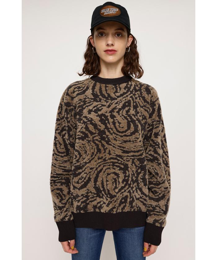 セール】SWIRL PATTERN KNIT トップス(504854600) | スライ(SLY