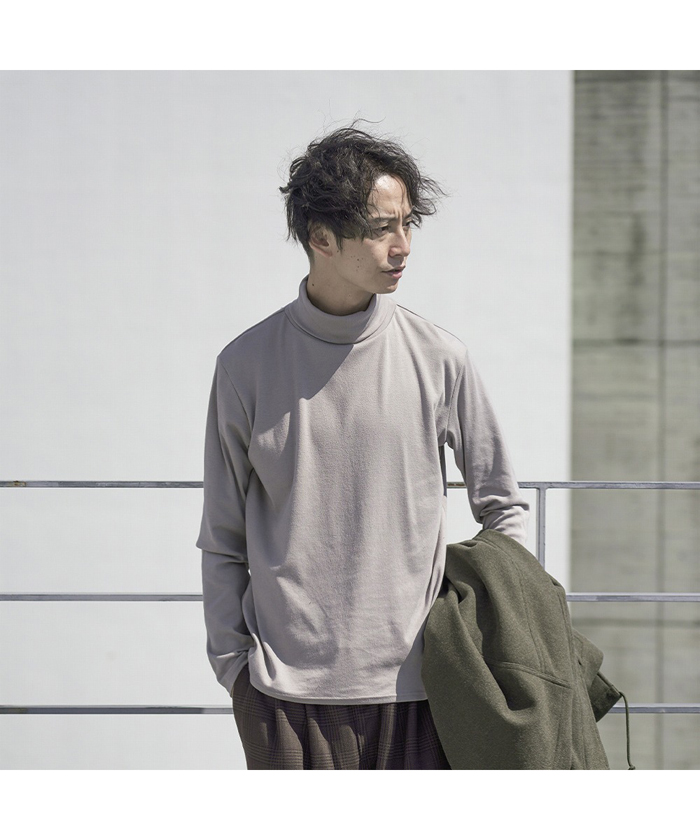 美品✦BRIEFING✦ モックネックシャツ✦ ネイビー S SHIPS: ALBINI モックネック ショートスリーブ Tシャツ｜ SHIPS