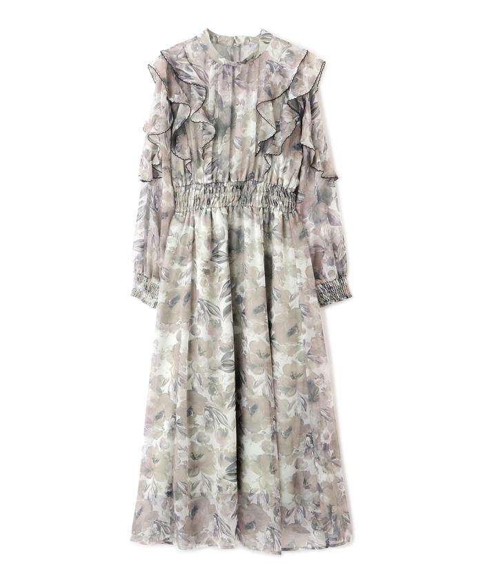 DOLCE&GABBANA★シルクボイル ミディワンピース フローラル DOLCE&GABBANA シルクボイル ミディワンピース フローラル