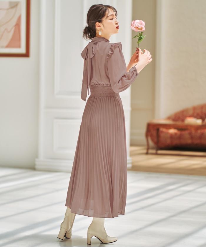 セール 40%OFF】プチハイプリーツ長袖ワンピース(504858609