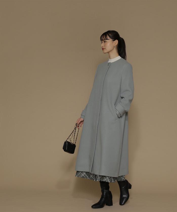 NATURAL BEAUTY BASIC（ナチュラルビューティーベーシック）の「バックフレアロングコート（ノーカラーコート）」 - WEAR