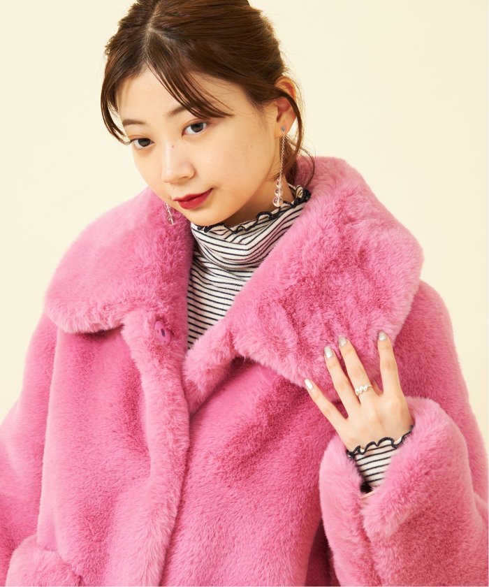 jakke ジャッキー ファーハット ピンク