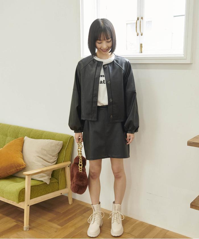セール 40%OFF】フェイクレザーミニスカート(504870087