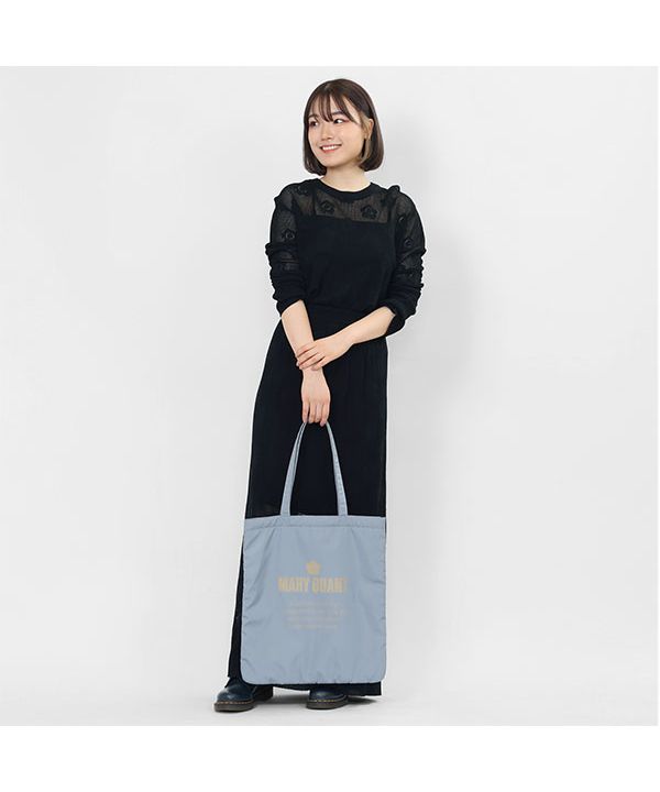 マリークワント MARY QUANT ゴールドロゴプリント トート