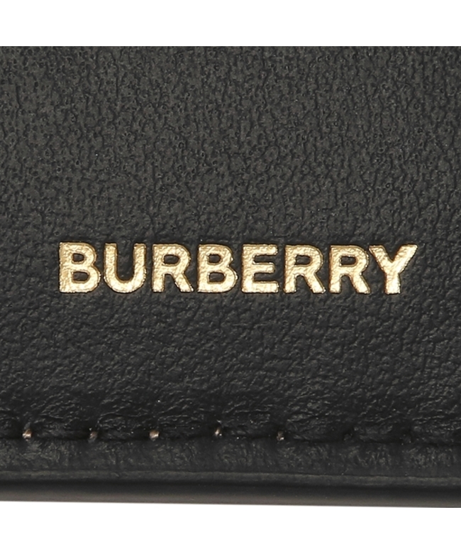 売れ済公式 BURERRY 三つ折り 財布 黒 無地 シンプル - 小物