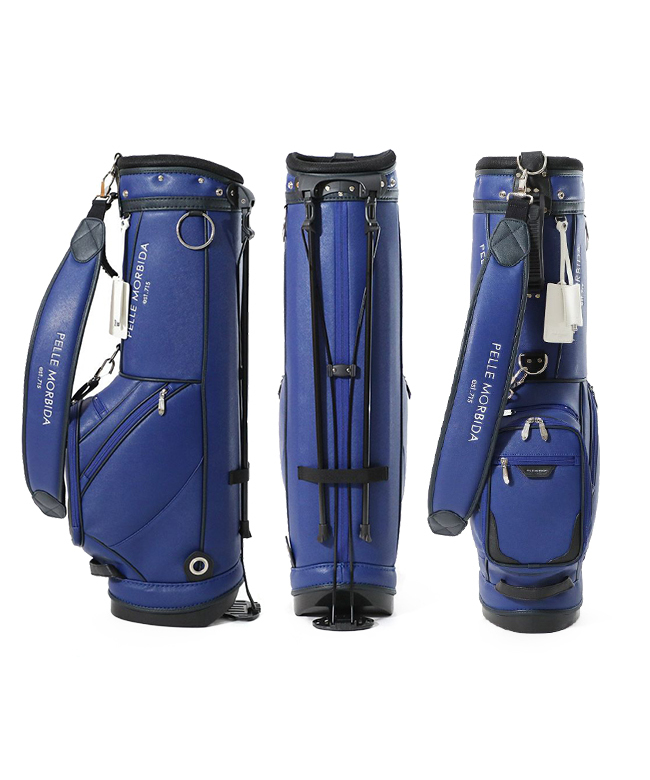 G05268 新品 PELLE MORBIDA キャディバッグ ブルー 5分割