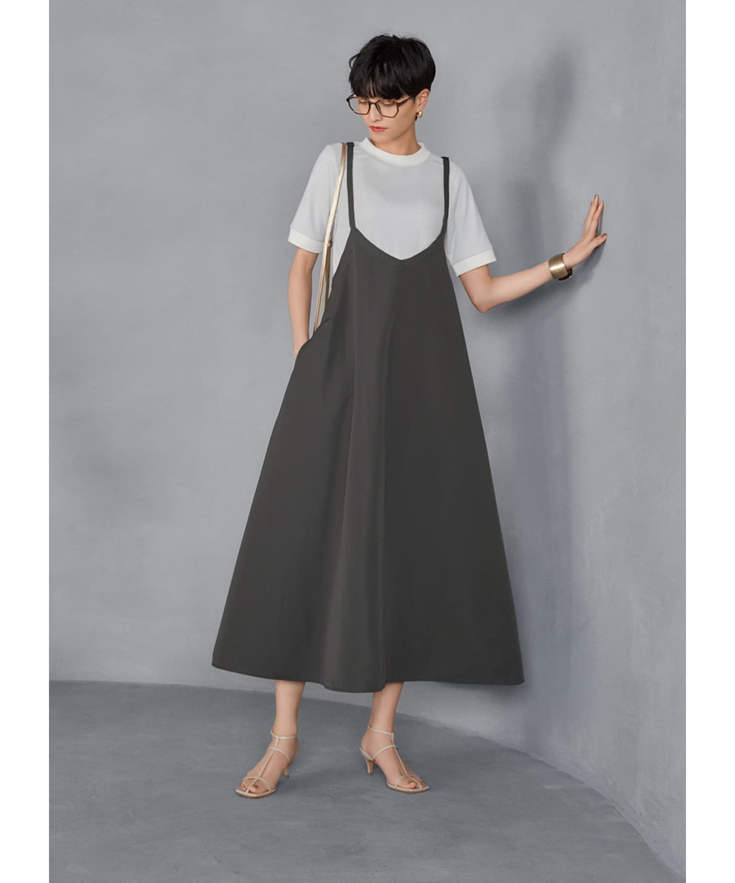 新品【STYLE DELI 】スタイルデリ フロント折り返しジャンパースカート STYLE DELI｜フロント折り返しジャンパースカート | Rakuten