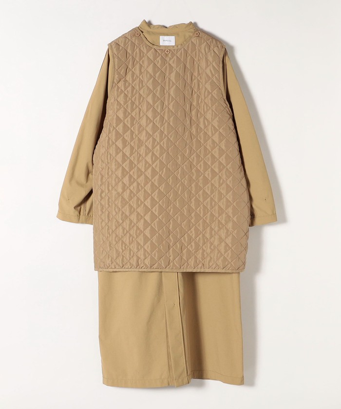 SHIPS any 〈撥水〉キルト　ライナー　バルカラーコート セール 40%OFF】SHIPS any:〈撥水〉キルト ライナー バルカラー