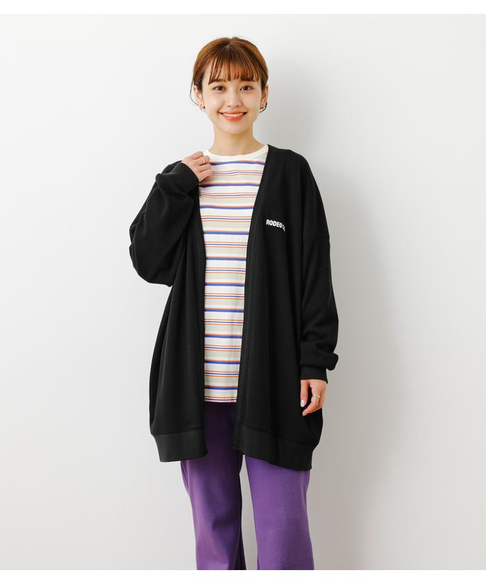 セール 50%OFF】バックロゴワッフルトッパーカーディガン