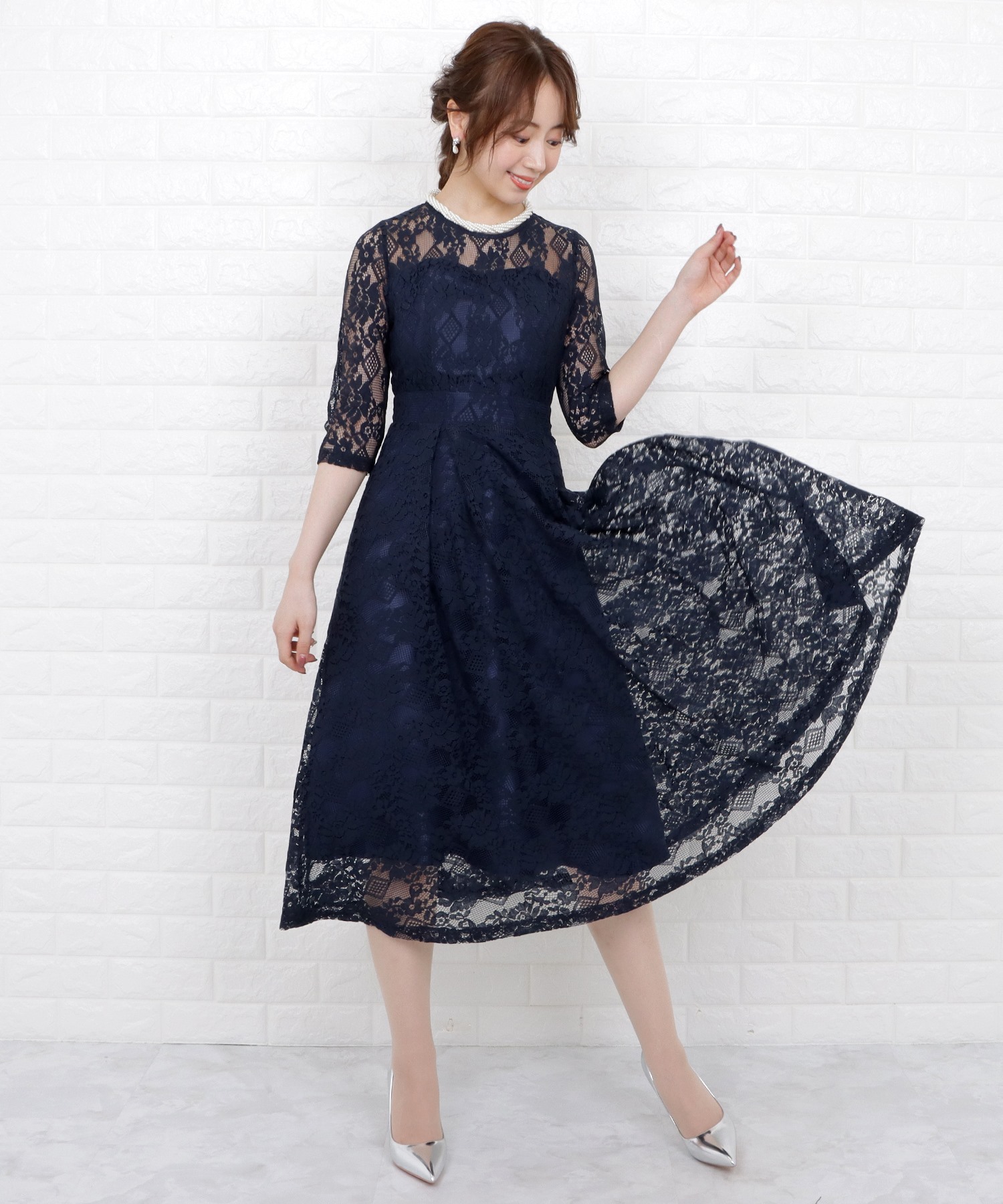 クーポン】【セール43%OFF】レースレディース Lace Ladies 五分