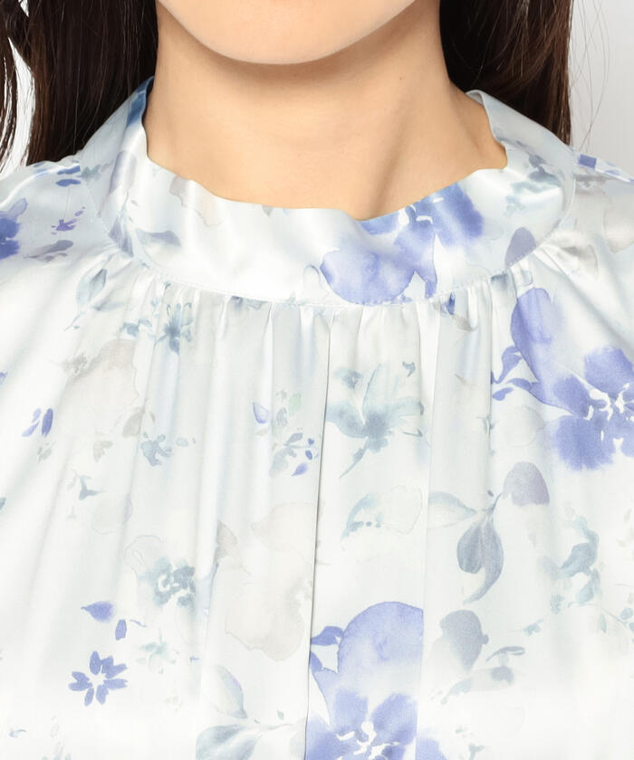 セール 71%OFF】ハイネックブラーフラワーワンピース(504858425