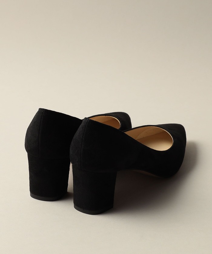 64%OFF!】 ポインテッドブロックヒールパンプス 黒 ilam.org
