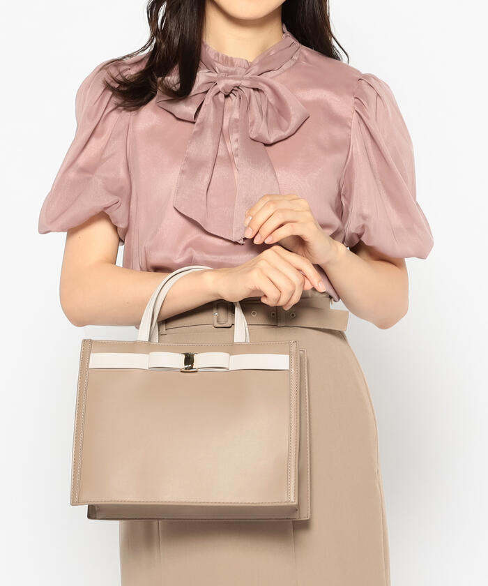 セール】ミッシュマッシュ MISCH MASCH バイカラーリボンミドル セール】ミッシュマッシュ MISCH MASCH バイカラーリボンミドル