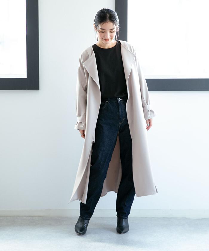 セール 50%OFF】LB.04/ノーカラーガウンコート(504797395