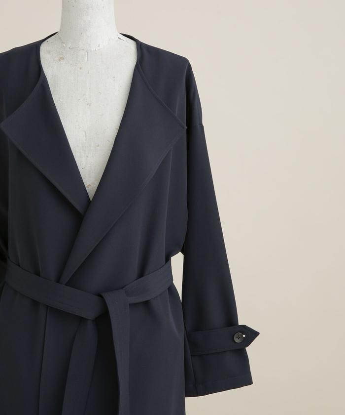 セール 50%OFF】LB.04/ノーカラーガウンコート(504797395 セール 50%OFF】LB.04/ノーカラーガウンコート(504797395