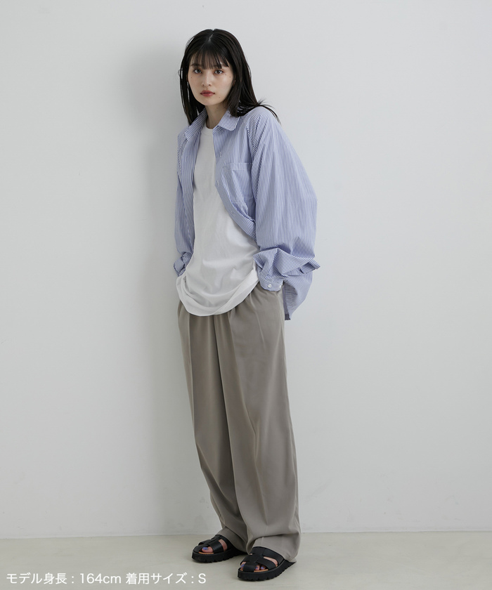 Mr.SZK × JUNRed / ラグラン袖オーバーストライプシャツ