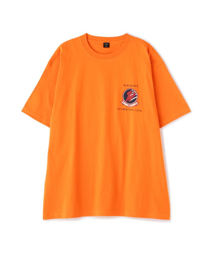 HIGH 売れ筋商品|||ハイ Tシャツ トップス レディース T-shirts Orange トップガン シーチング プリント Tシャツ / S/S TOP GUN