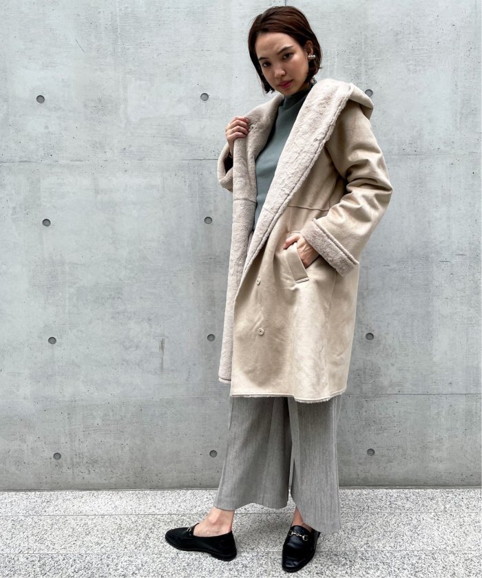 フェイクムートンコート(504714336) | イッカ(ikka) - d fashion フェイクムートンコート(504714336) | イッカ(ikka) - d fashion