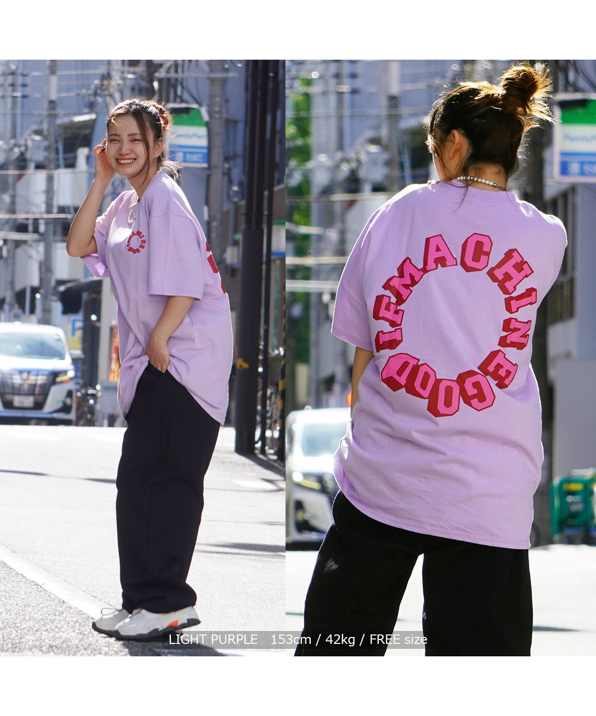 Y's チュールコラージュチェックプリントBIG T オーバーサイズ