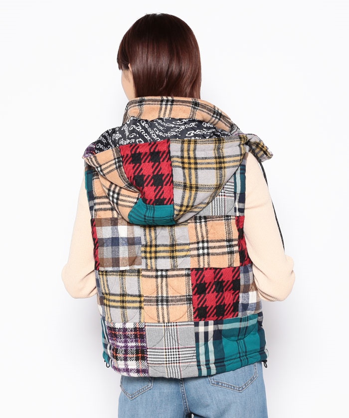セール】パッチワーク パデッドジレ(504763584) | デシグアル(Desigual