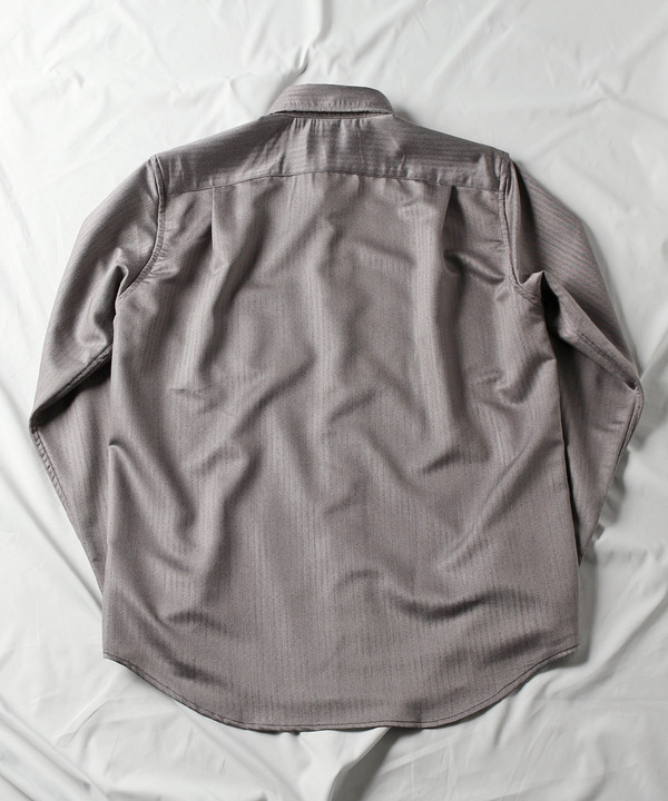 セール 50%OFF】【EFFORTLESS】ヘリンボン柄カッタウェイシャツ