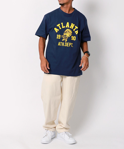 クーポン】＊カレッジ プリント 半袖 Tシャツ /メンズ アメカジ