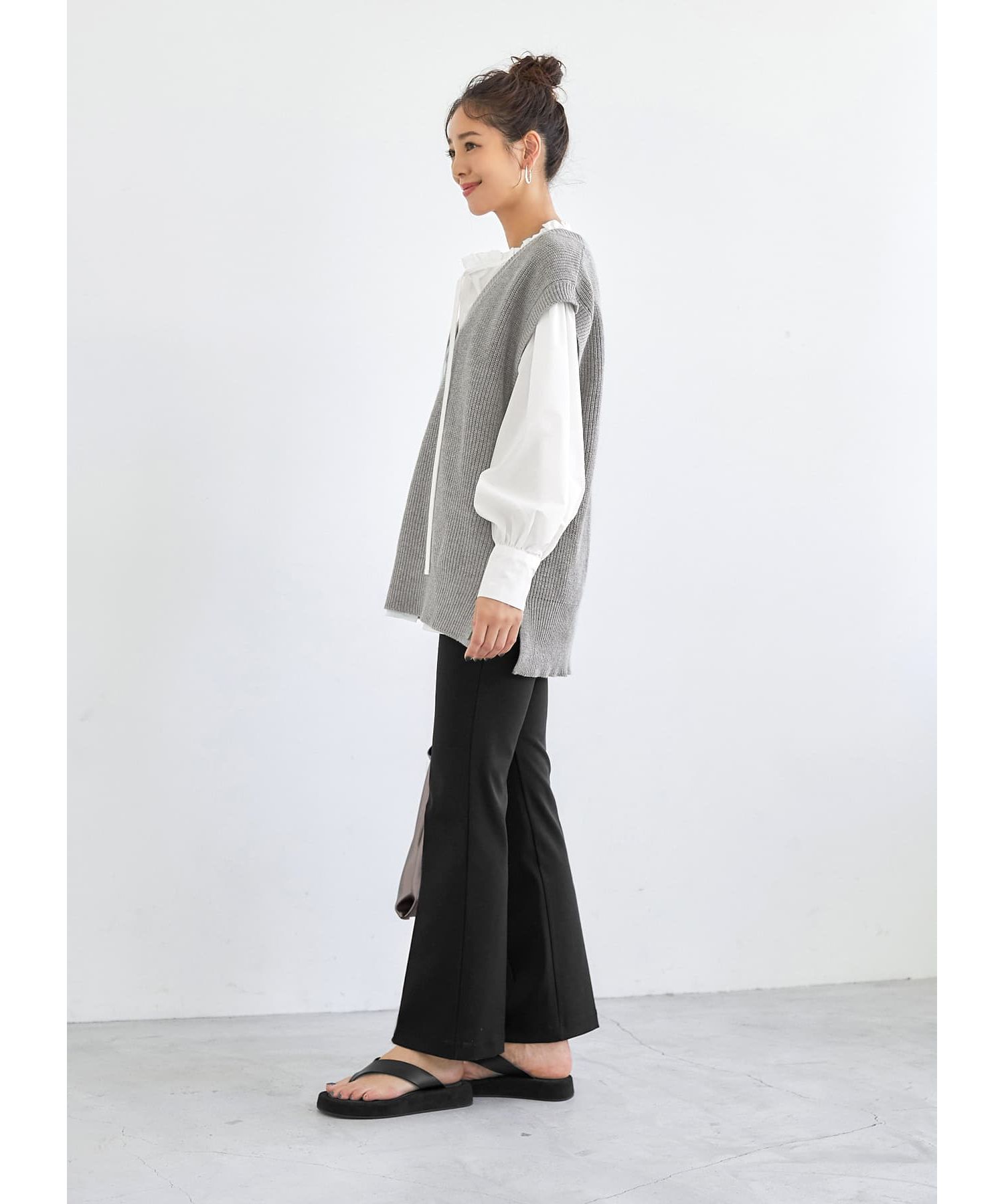 STYLEDELIストレッチセミフレアパンツ新品 スタイルデリ STYLE DELI 【Made in JAPAN】ストレッチ