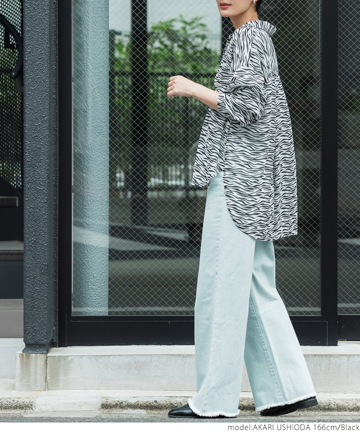 ゼブラ柄シースルーシャツ(504819223) | コカ(coca) - d fashion