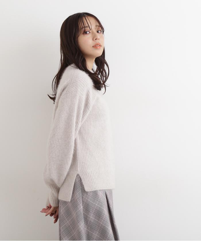 NATURAL BEAUTY BASIC - ナチュラルビューティーベーシック　ハンドウォッシャブルフォックスブレンドニット NATURAL BEAUTY BASIC（ナチュラルビューティーベーシック）の
