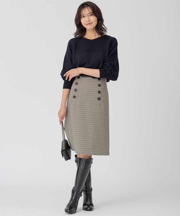 女の子向けプレゼント集結 セール 30%OFF】ライトツイード スカート(504895806 チェック スカート