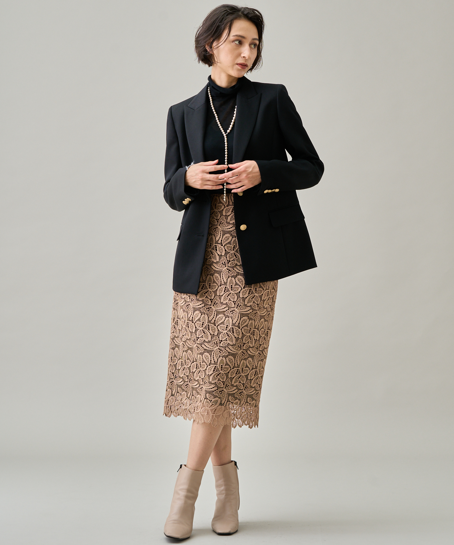 セール 40%OFF】ドライツイルピークド ジャケット(504785247) | アナイ
