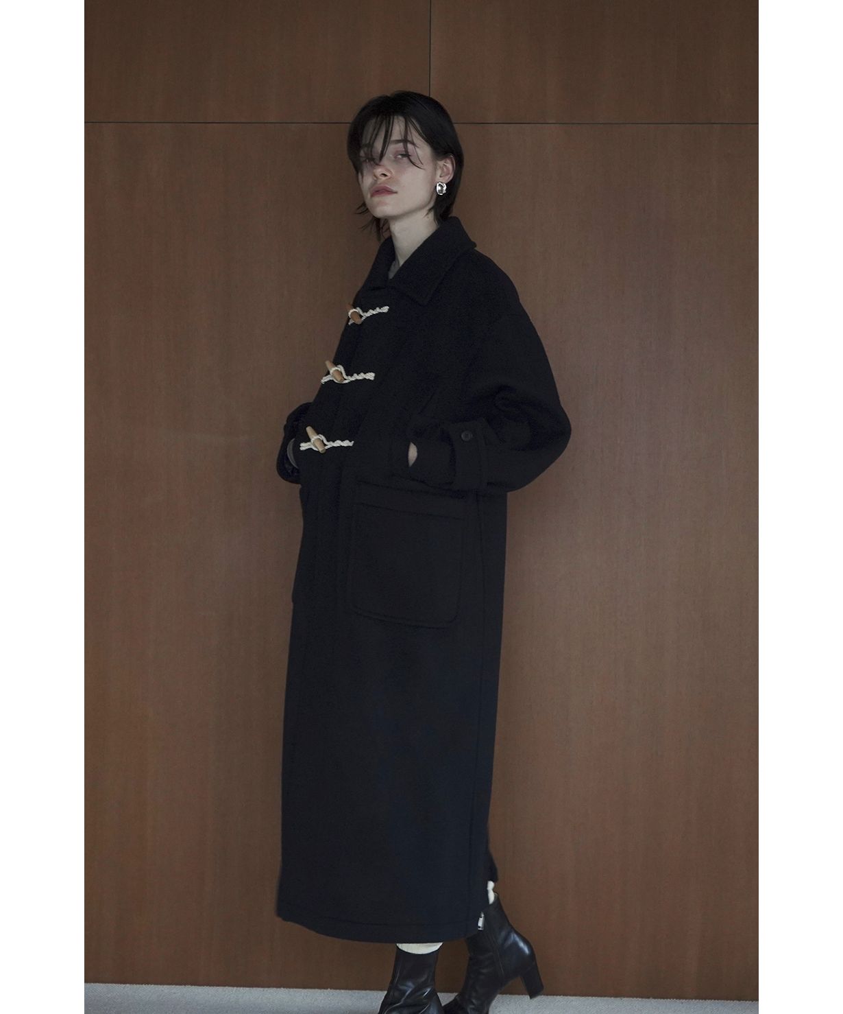 CLANE　OVER MAXI DUFFLE COAT　ネイビー