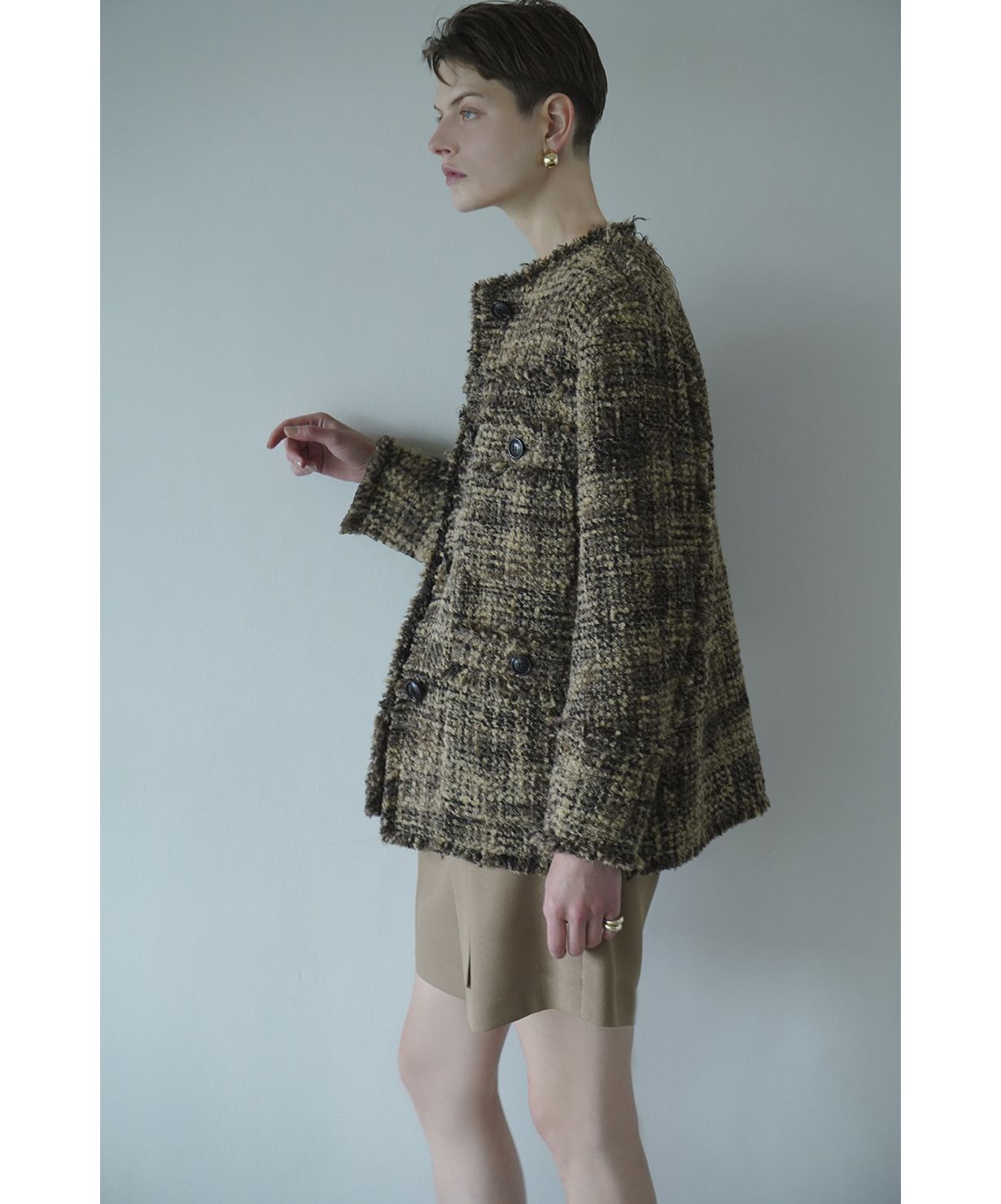 NO COLOR TWEED JACKET 【CLANE】 クラネ