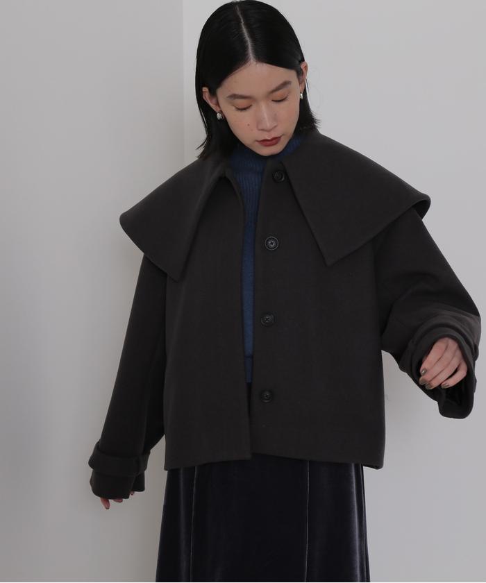 セール 30%OFF】ビッグカラーショートコート(504896028 セール 30%OFF】ビッグカラーショートコート(504896028