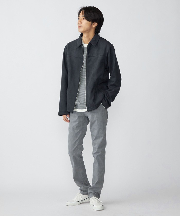 セール 50%OFF】*SHIPS: フェイクスエード ジップ ブルゾン セール 50%OFF】*SHIPS: フェイクスエード ジップ ブルゾン