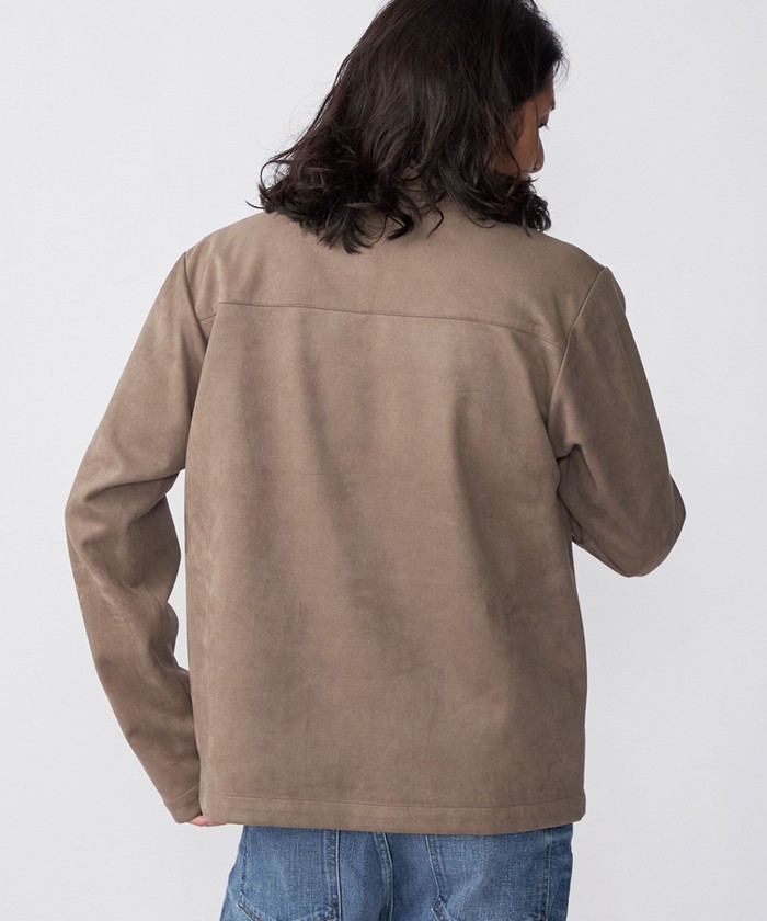 セール 50%OFF】*SHIPS: フェイクスエード ジップ ブルゾン セール 50%OFF】*SHIPS: フェイクスエード ジップ ブルゾン
